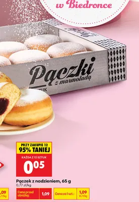 Pączek z nadzieniem 12 szt. promocja w Biedronka