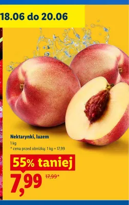 Nektarynki luzem promocja w Lidl