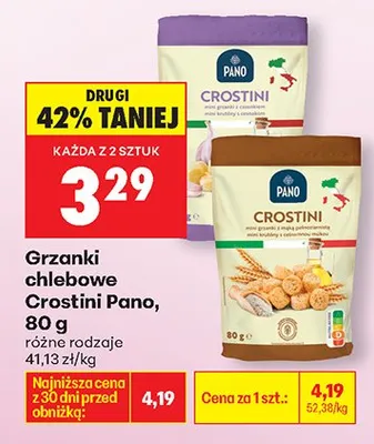 Grzanki chlebowe Crostini promocja w Biedronka