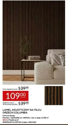 Lamel akustyczny na filcu Orzech Columbia promocja w Abra Meble