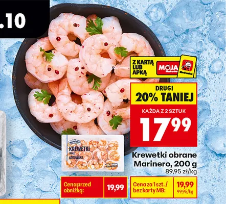 Krewetki obrane Marinero promocja w Biedronka