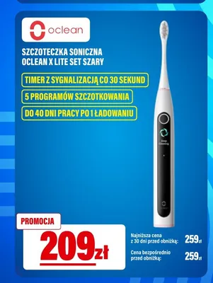 Szczoteczka soniczna Oclean X Lite Set promocja w RTV EURO AGD