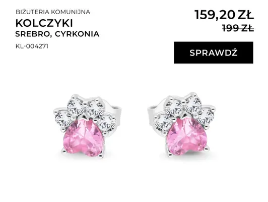 Kolczyki srebro pr. 925 promocja w Briju