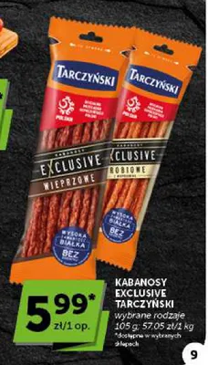 Kabanosy Exclusive wieprzowe Tarczyński promocja w Groszek