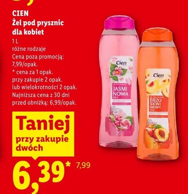 Żel pod prysznic dla kobiet Cien Jaśminowa aura promocja w Lidl