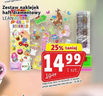 Zestaw naklejek haft diamentowy LEAN promocja w Prim Market