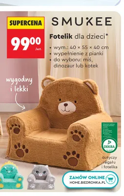 Fotelik dla dzieci Smukee promocja w Biedronka