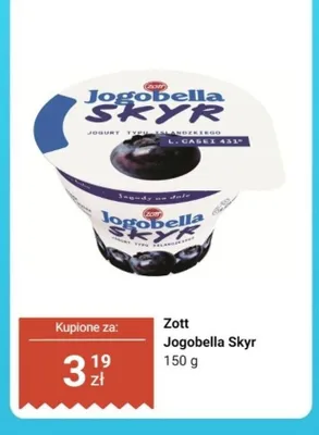 Jogurt Jogobella Skyr Zott promocja w Dino