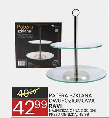 Patera szklana dwupoziomowa promocja w Wafelek