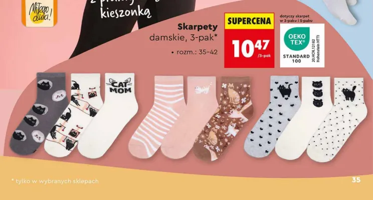 Skarpety damskie, 3-pak promocja w Biedronka