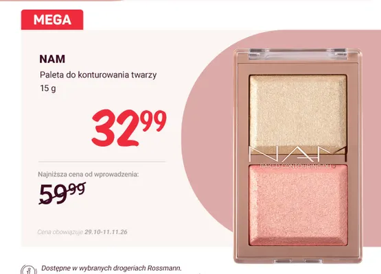 Paleta do konturowania twarzy NAM promocja w Rossmann