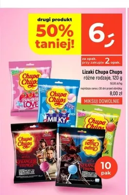 Lizaki Chupa Chups Milky 10-pak promocja w Dealz