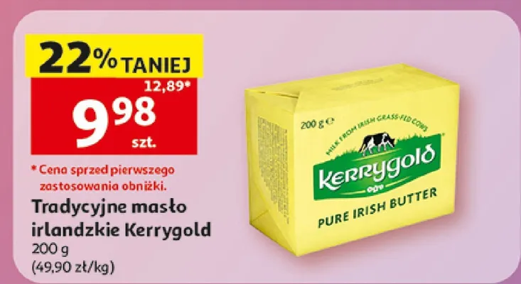 Masło tradycyjne irlandzkie Kerrygold promocja w Auchan