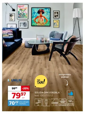 Panele winylowe Solida Oak 03826LA Unilin promocja w Komfort