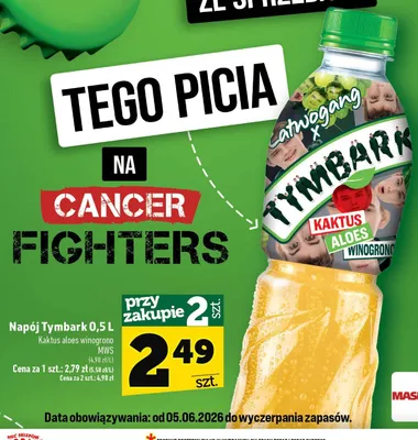 Napój Tymbark Kaktus aloes winogrono promocja w TOPAZ