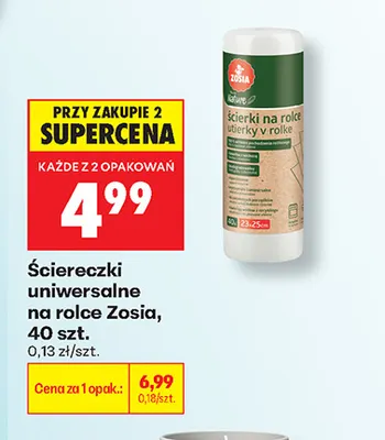 Ściereczki uniwersalne na rolce Zosia promocja w Biedronka