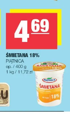 Śmietana Piątnica 18% promocja w SPAR