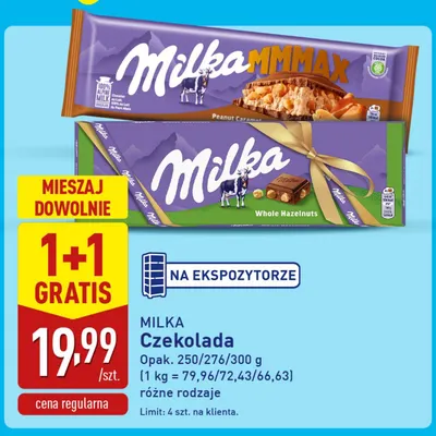 Czekolada whole hazelnuts Milka promocja w Aldi