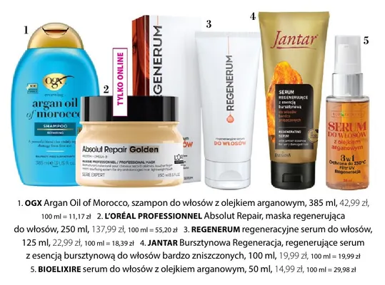 Regeneracyjne serum do włosów Regenerum promocja w Hebe
