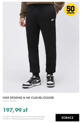 Spodnie męskie Nike M NK Club BB Jogger promocja w 50 style