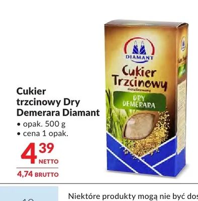 Cukier trzcinowy Dry Demerara Diamant promocja w Makro