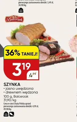 Szynka jasno uwędzona Balcerzak promocja w Chata Polska