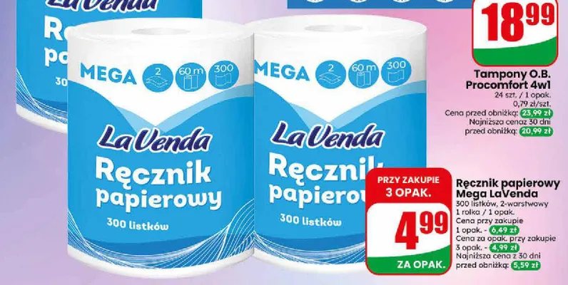 Ręcznik papierowy Mega LaVenda promocja w Dino