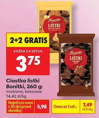 Ciastka listki kokosowe promocja w Biedronka