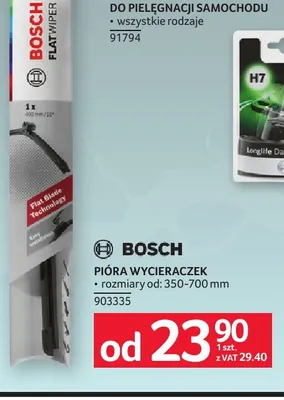 Pióra wycieraczek Bosch promocja w Selgros