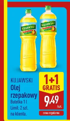 Olej rzepakowy Kujawski promocja w Aldi