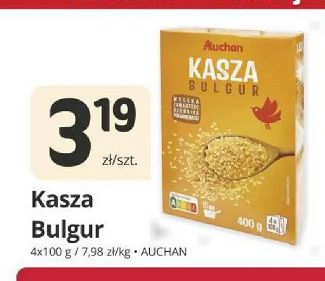 Kasza bulgur Auchan promocja w Marketvita