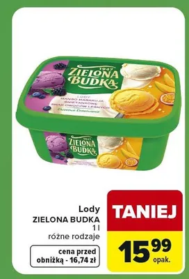 Lody Smak Owoców Leśnych Zielona Budka promocja w Carrefour Express