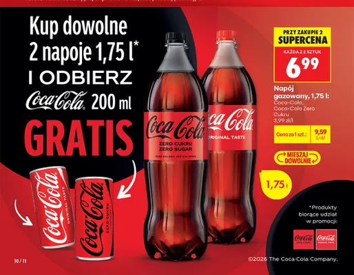 Napoje gazowane Coca-Cola promocja w Biedronka