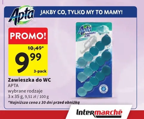 Zawieszka do WC Apta promocja w Intermarche