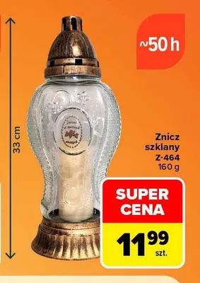 Znicz szklany Z-464 promocja w Carrefour