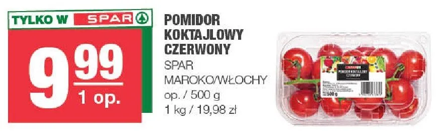 Pomidor koktajlowy czerwony promocja w SPAR