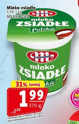 Mleko zsiadłe Mlekovita promocja w Prim Market