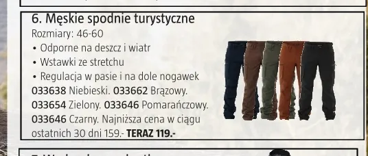 Męskie spodnie turystyczne Kayoba Outdoor promocja w Jula