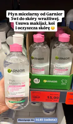 Płyn micelarny 3w1 skóra wrażliwa promocja w Aldi