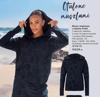 Bluza z kapturem z tkaniny frotté promocja w Tchibo