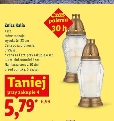 Znicz Kalia 23 cm promocja w Lidl