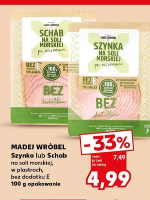 Szynka na soli morskiej Madej Wróbel promocja w Kaufland