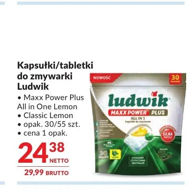 Kapsułki do zmywarki Ludwik Classic Lemon promocja w Makro