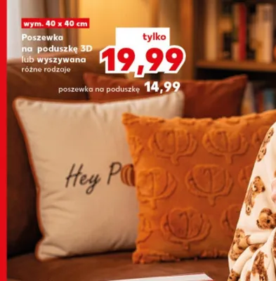 Poszewka na poduszkę wyszywana 40x40 cm promocja w Kaufland