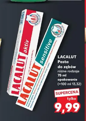 Pasta do zębów Lacalut aktiv promocja w Kaufland