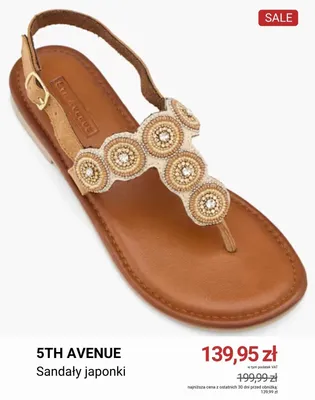Sandały japonki 5th Avenue promocja w Deichmann