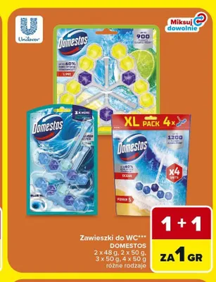 Zawieszki do WC Domestos Ocean 3-pak promocja w Carrefour Market