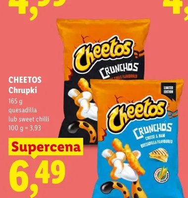Chrupki sweet chilli Cheetos promocja w Lidl