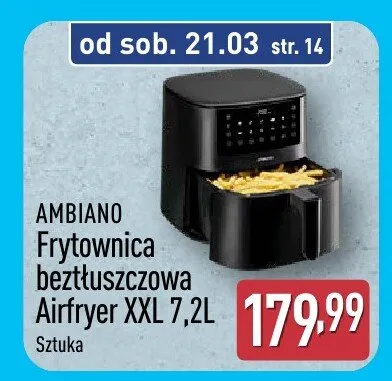 Frytownica beztłuszczowa Airfryer XXL 7,2L promocja w Aldi