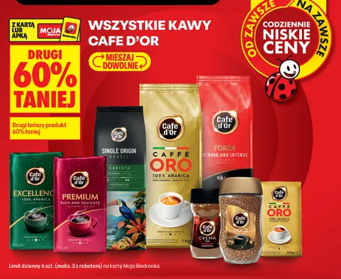 Kawa ziarnista Cafe D'Or Forza promocja w Biedronka